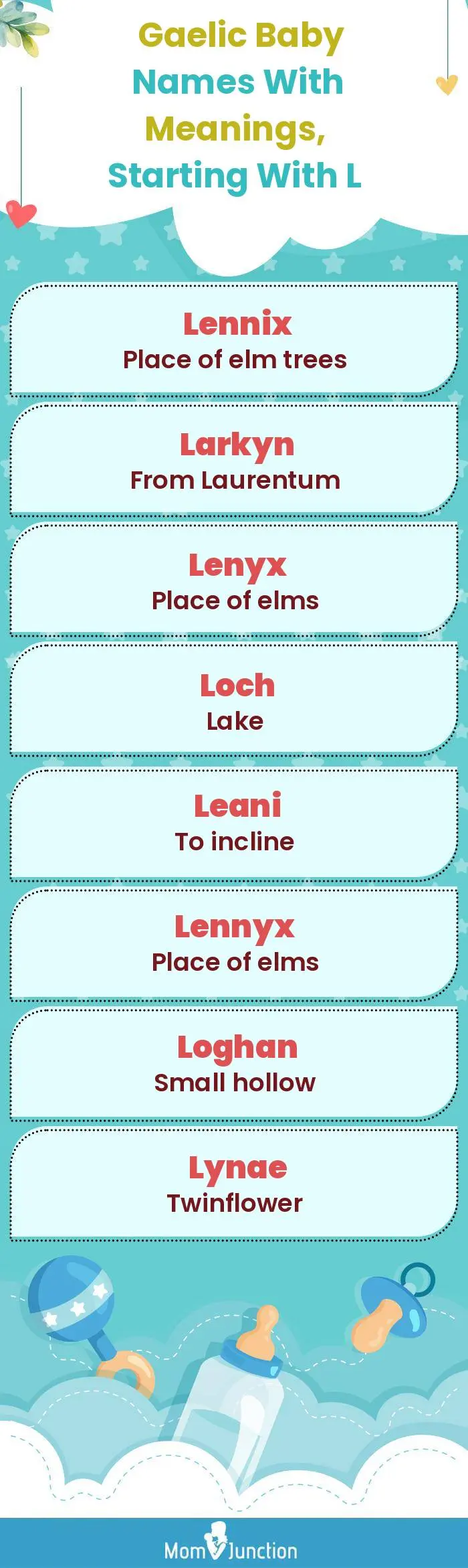  Gaelic Baby Names with Meanings, Starting With L(infographic)