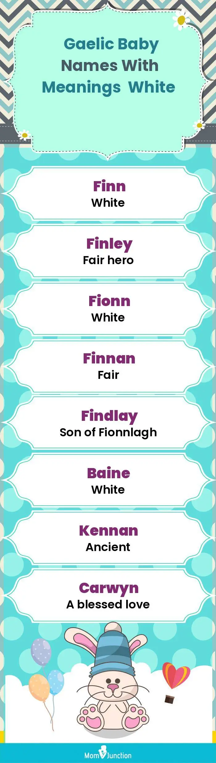  Gaelic Baby Names with Meanings White(infographic)