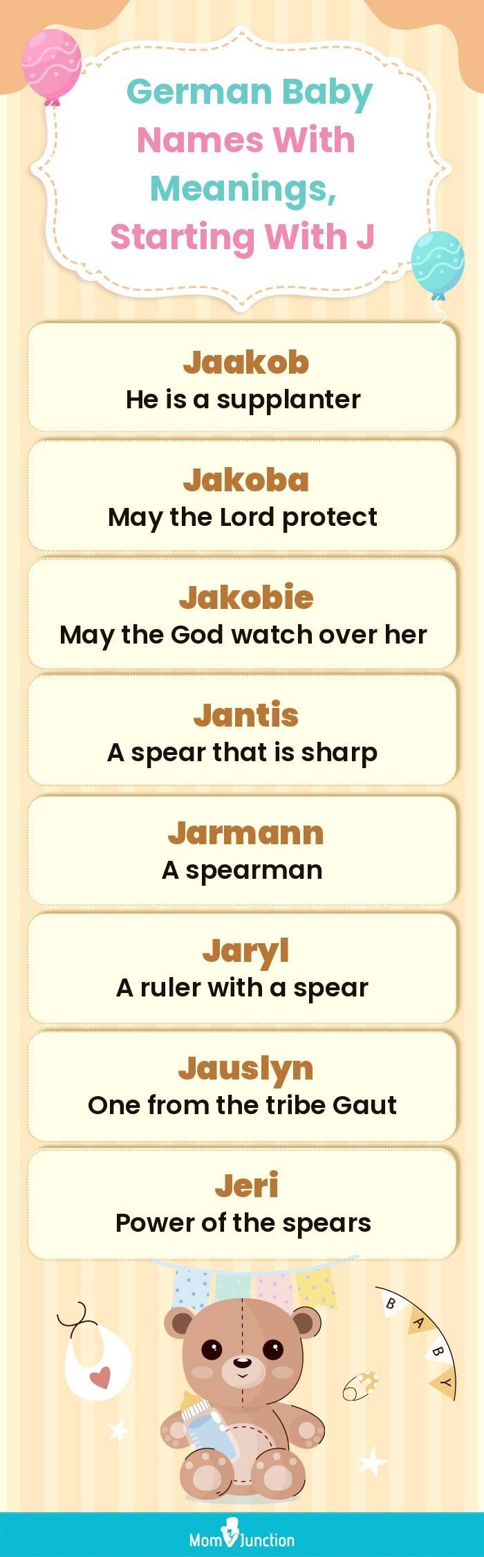  German Baby Names with Meanings, Starting With J(infographic)