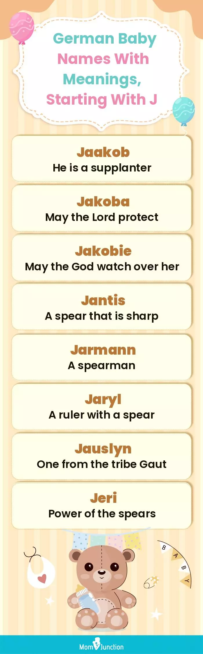  German Baby Names with Meanings, Starting With J(infographic)