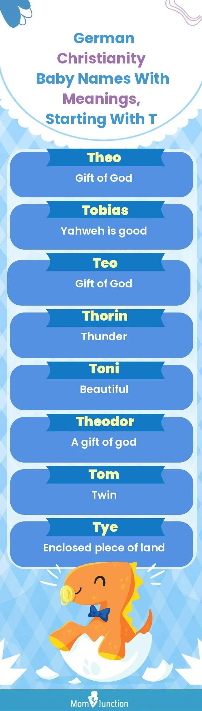  German Christianity Baby Names with Meanings, Starting With T(infographic)