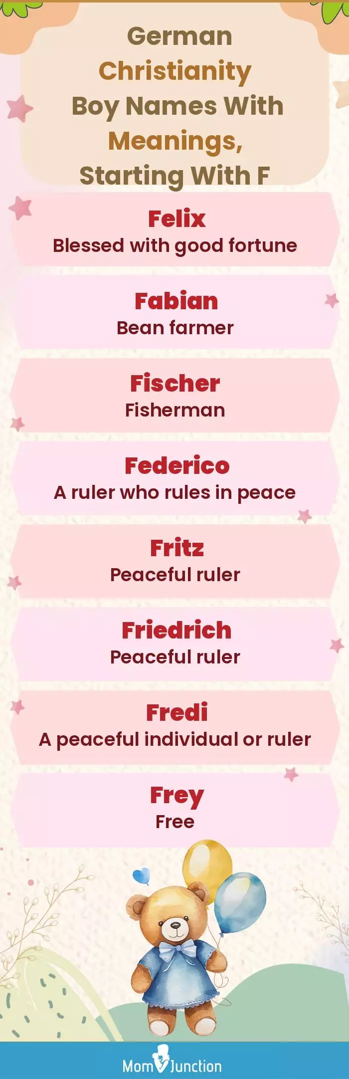  German Christianity Boy Names with Meanings, Starting With F(infographic)