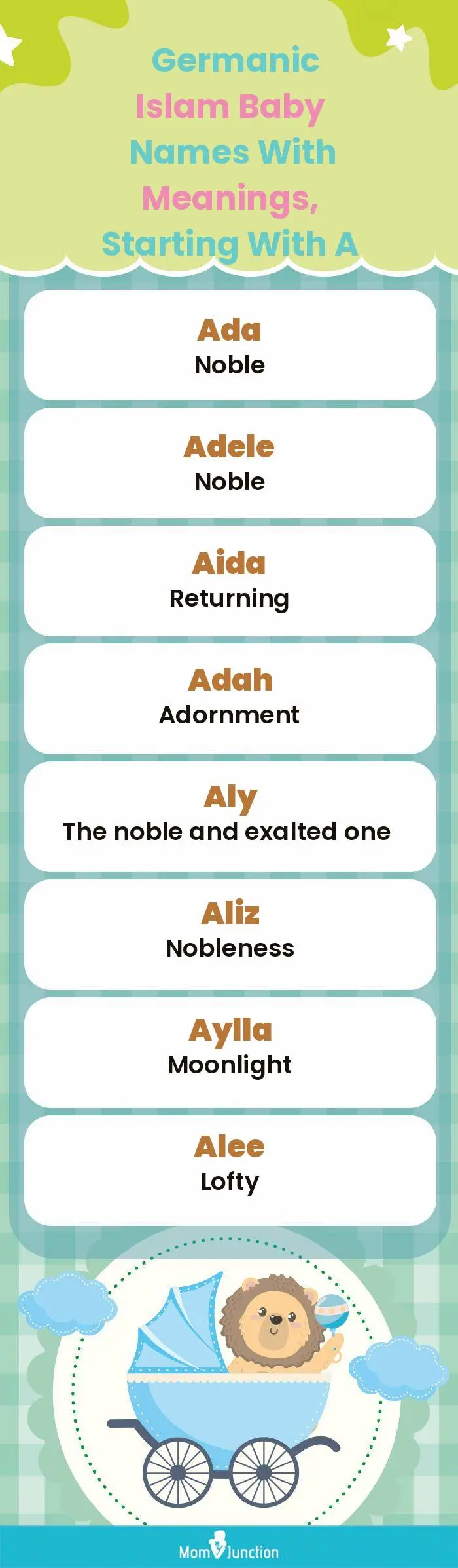  Germanic Islam Baby Names with Meanings, Starting With A(infographic)