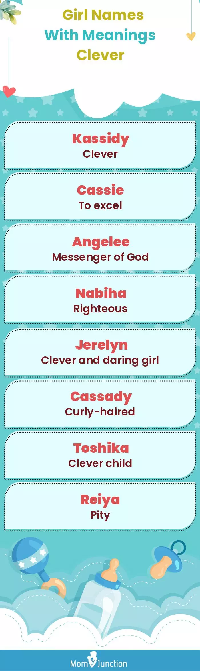  Girl Names with Meanings Clever(infographic)