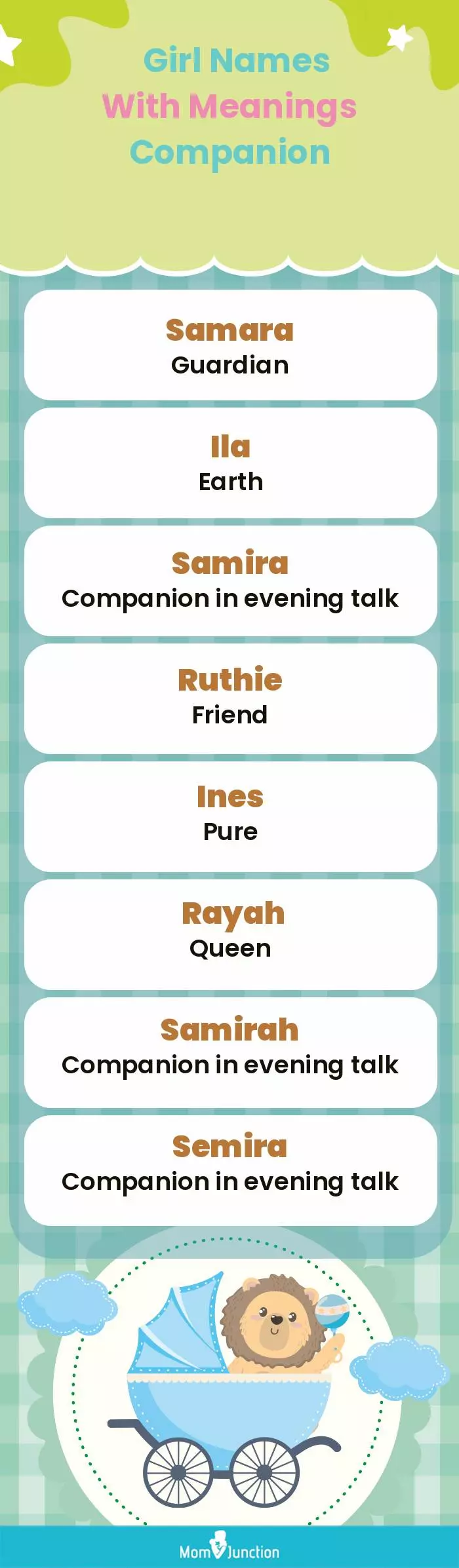  Girl Names with Meanings Companion(infographic)