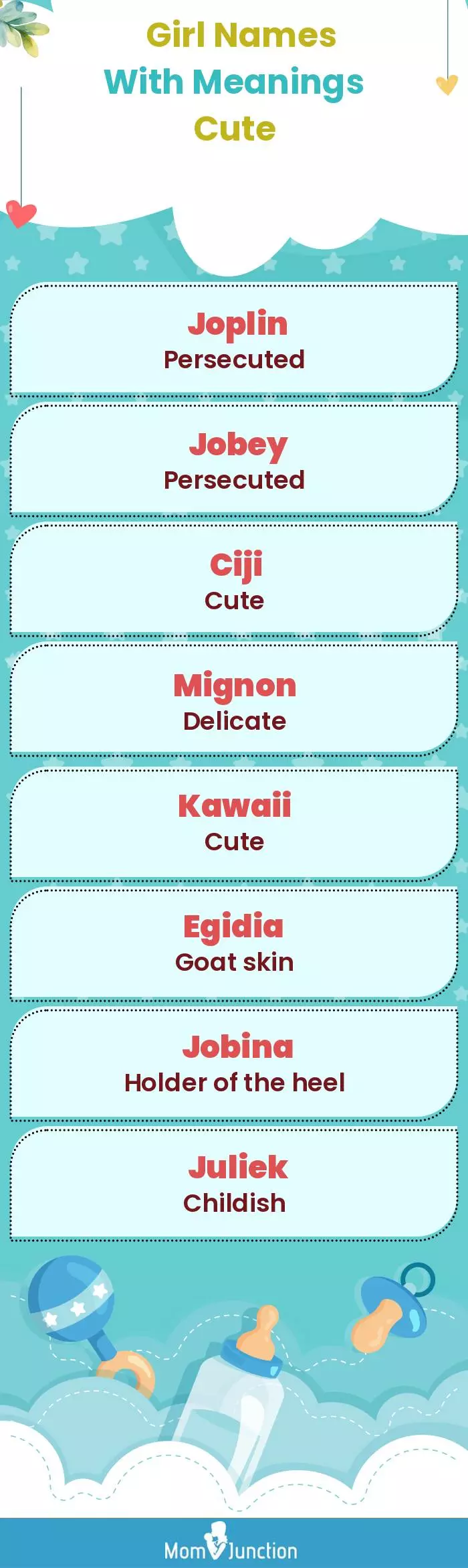  Girl Names with Meanings Cute(infographic)