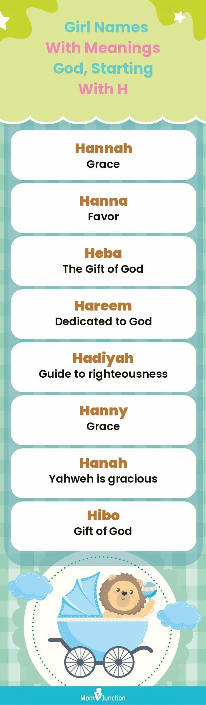  Girl Names with Meanings God, Starting With H(infographic)