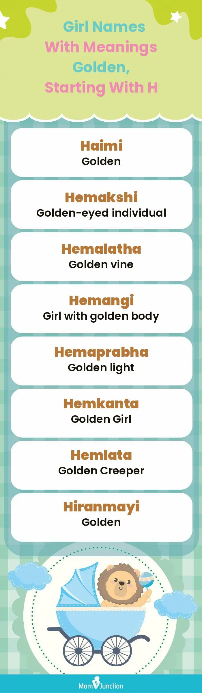  Girl Names with Meanings Golden, Starting With H(infographic)