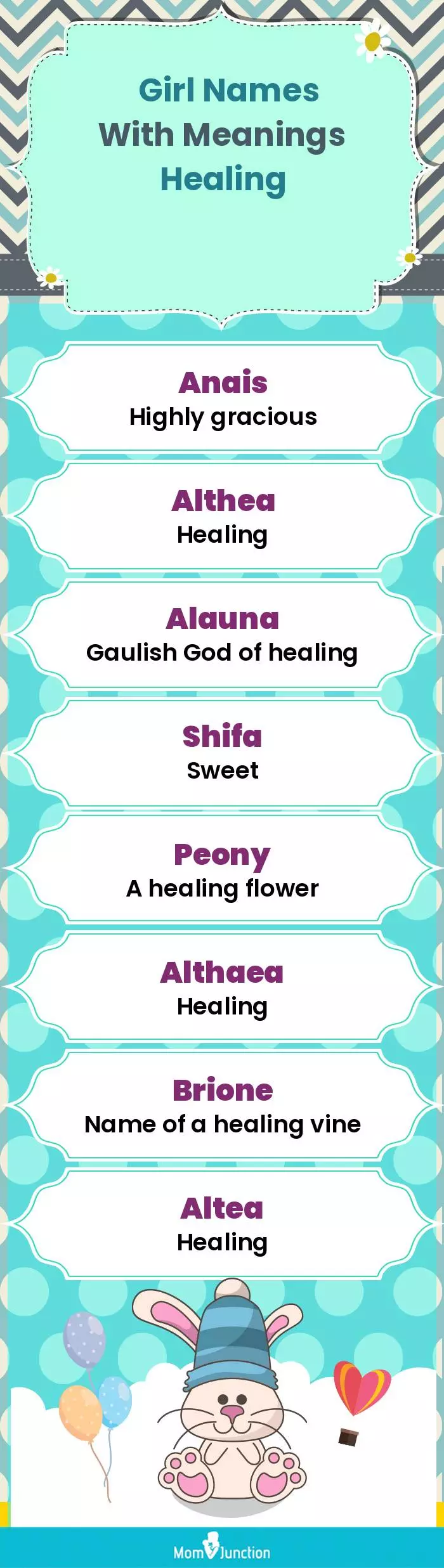  Girl Names with Meanings Healing(infographic)