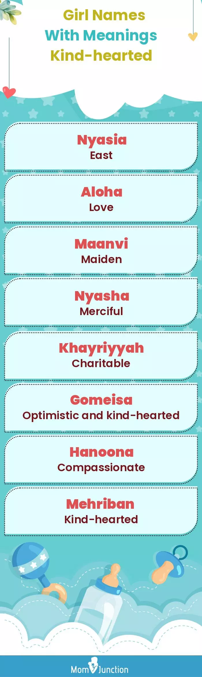  Girl Names with Meanings Kind-hearted(infographic)