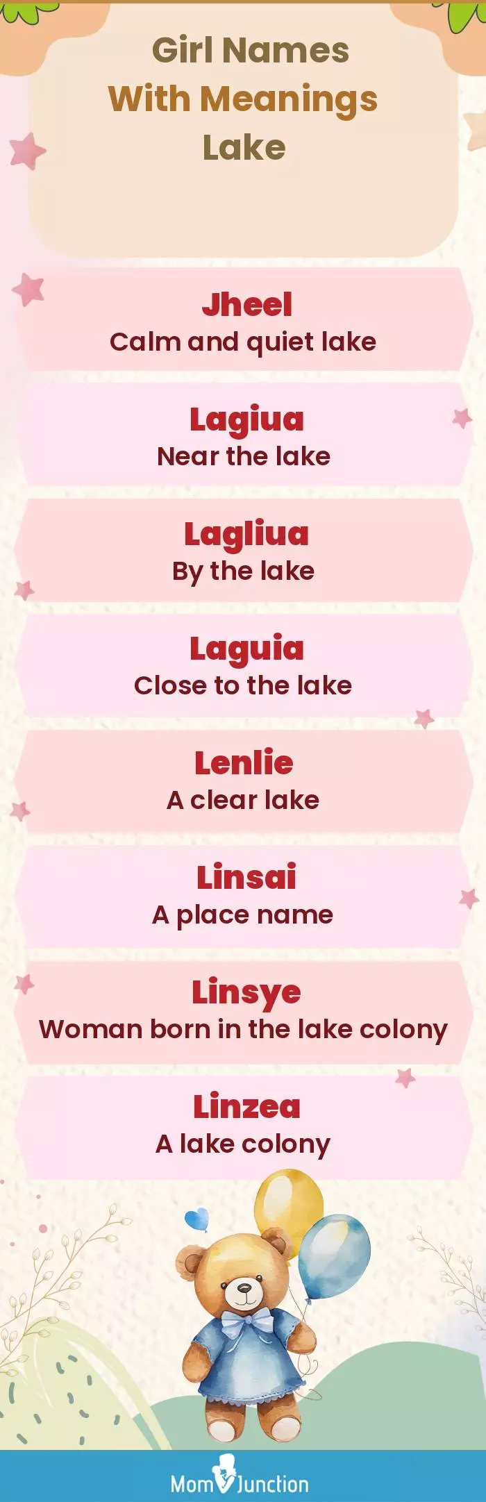  Girl Names with Meanings Lake(infographic)