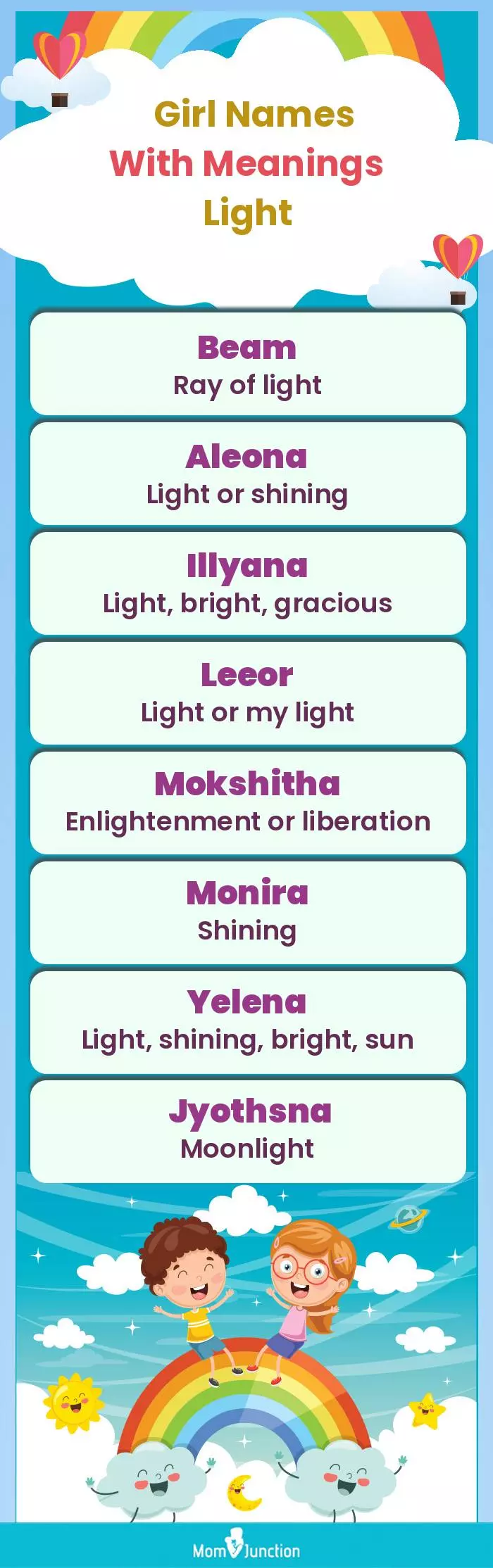  Girl Names with Meanings Light(infographic)