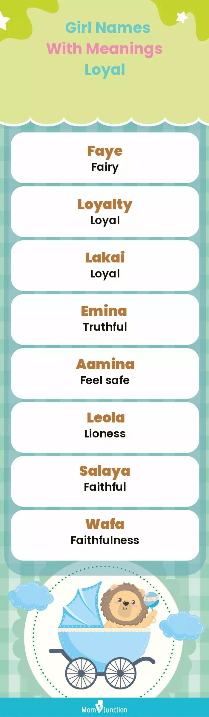  Girl Names with Meanings Loyal(infographic)