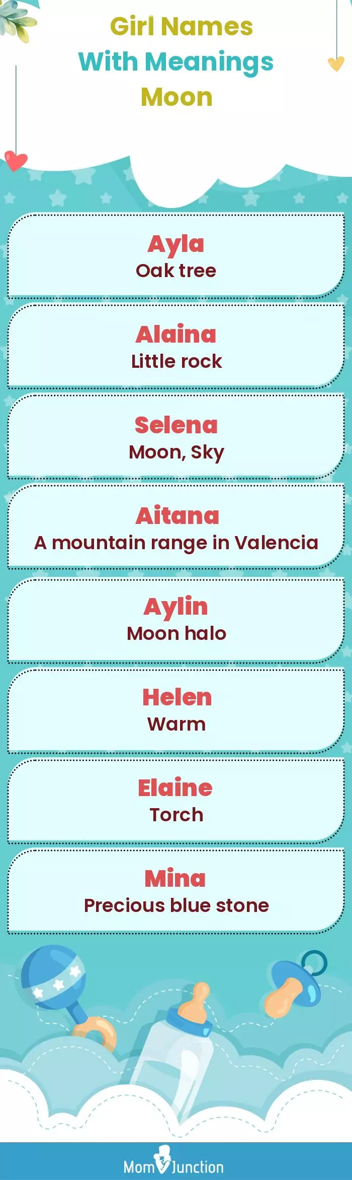  Girl Names with Meanings Moon(infographic)