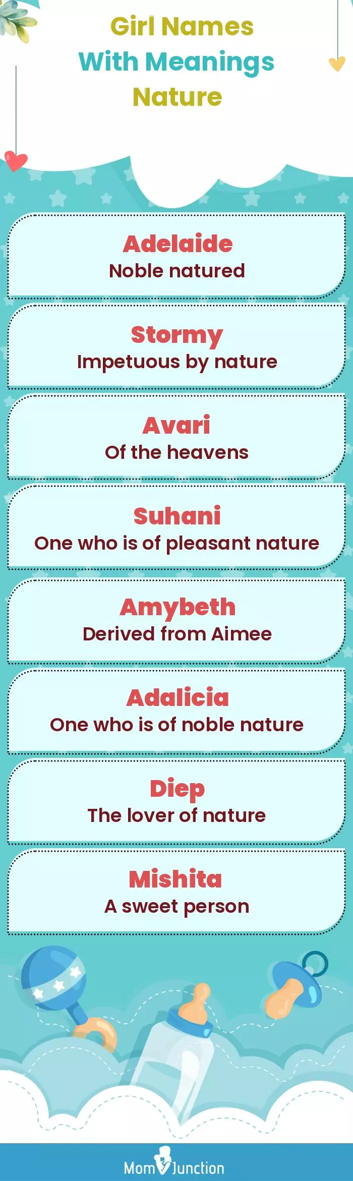  Girl Names with Meanings Nature(infographic)