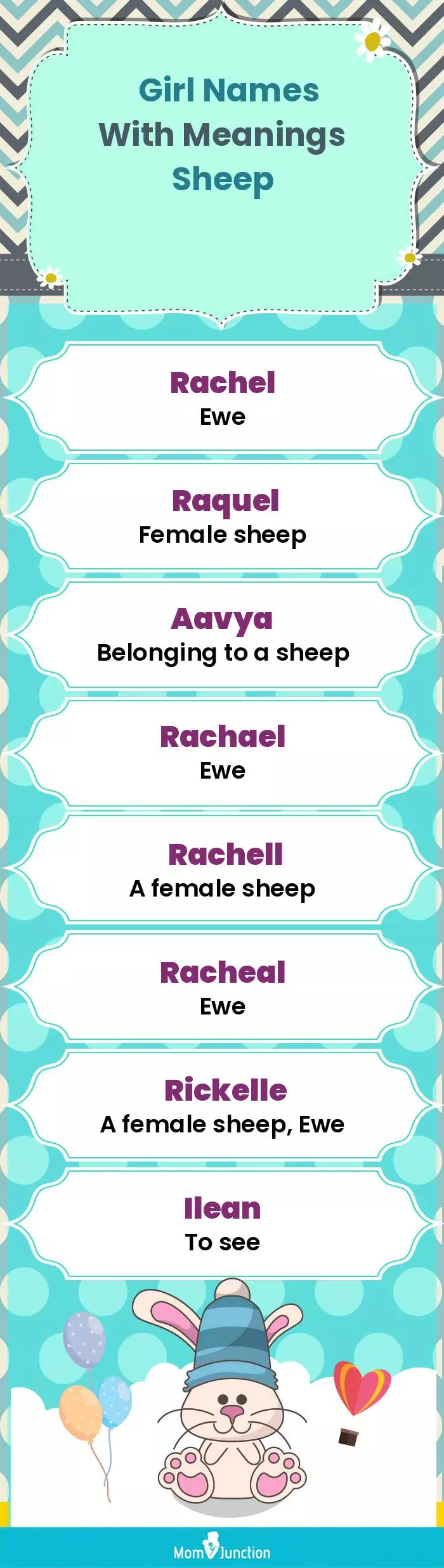  Girl Names with Meanings Sheep(infographic)