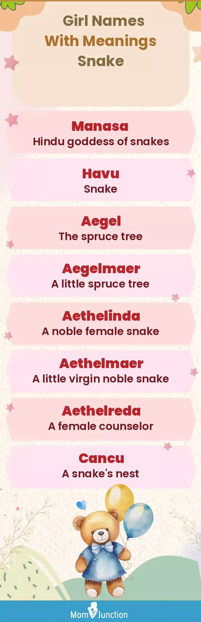  Girl Names with Meanings Snake(infographic)