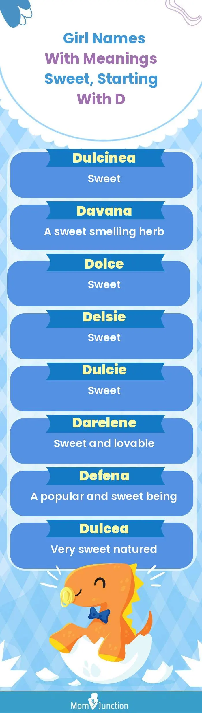  Girl Names with Meanings Sweet, Starting With D(infographic)