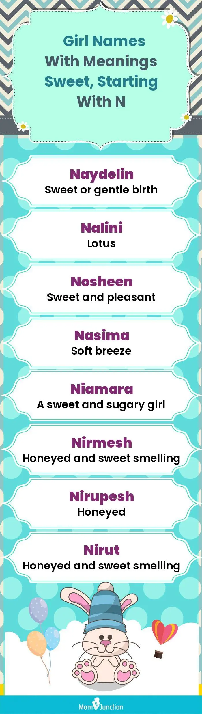  Girl Names with Meanings Sweet, Starting With N(infographic)