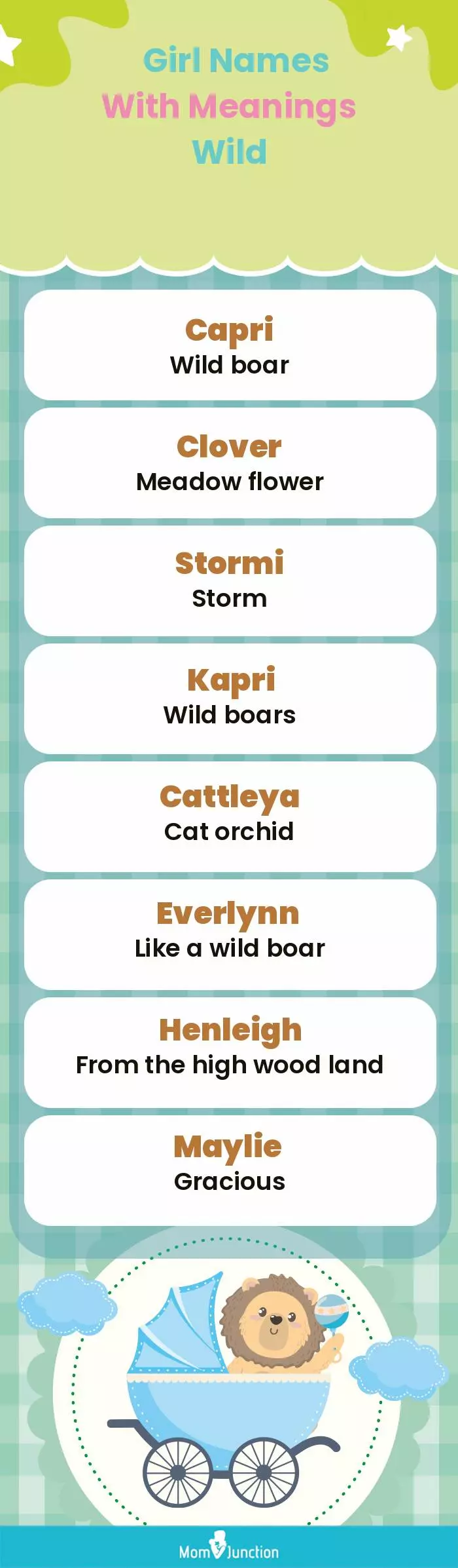  Girl Names with Meanings Wild(infographic)