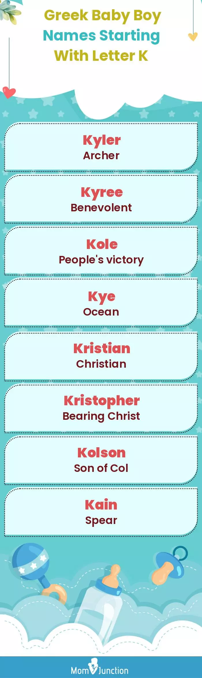  Greek Baby Boy Names Starting With Letter K(infographic)