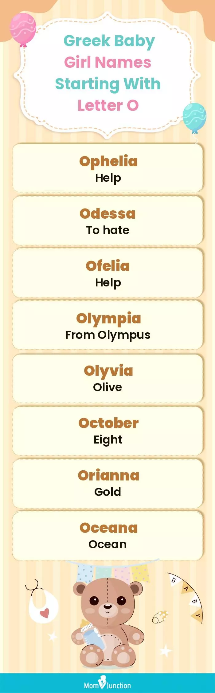  Greek Baby Girl Names Starting With Letter O(infographic)