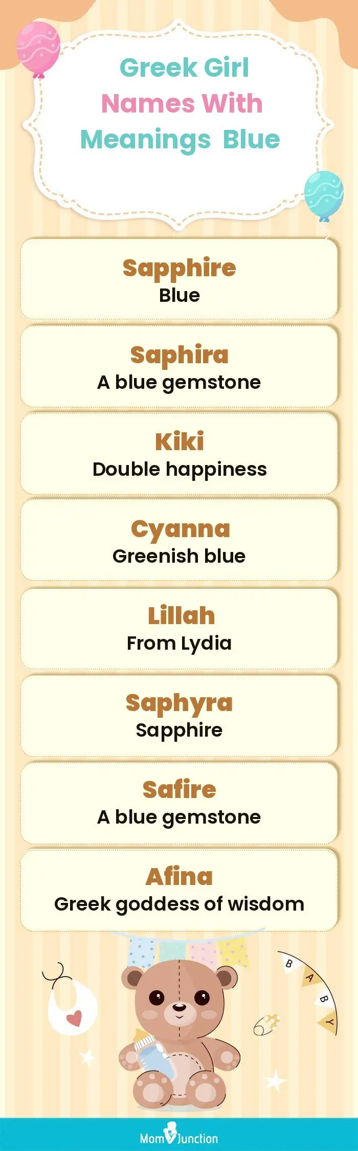  Greek Girl Names with Meanings Blue(infographic)