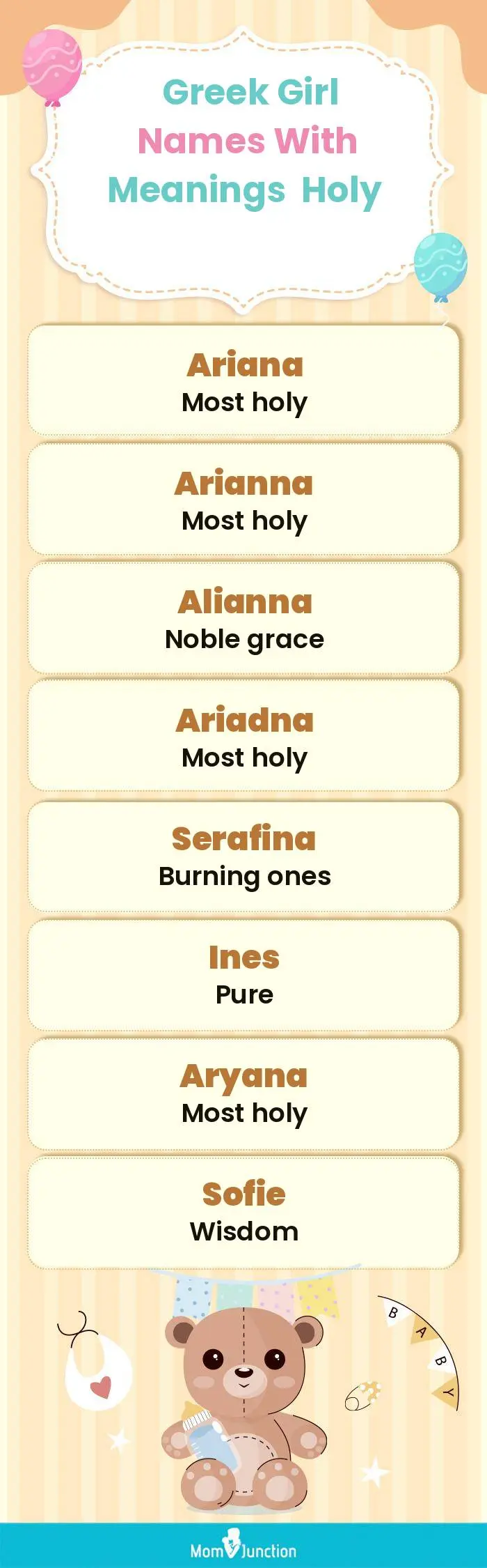  Greek Girl Names with Meanings Holy(infographic)