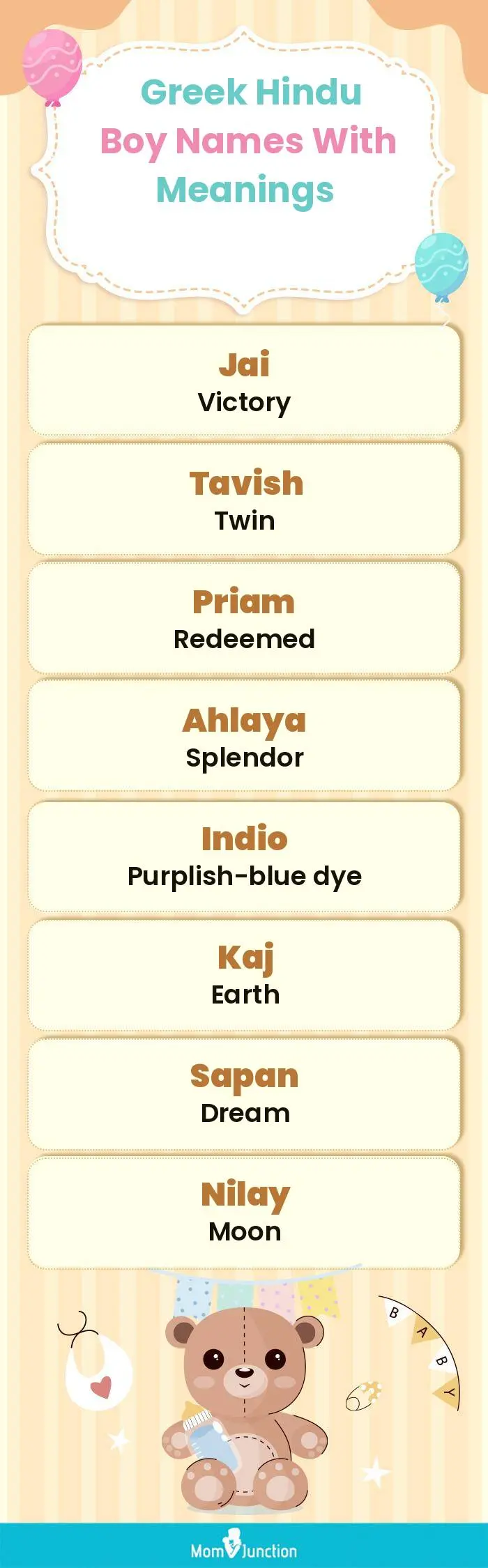  Greek Hindu Boy Names with Meanings(infographic)