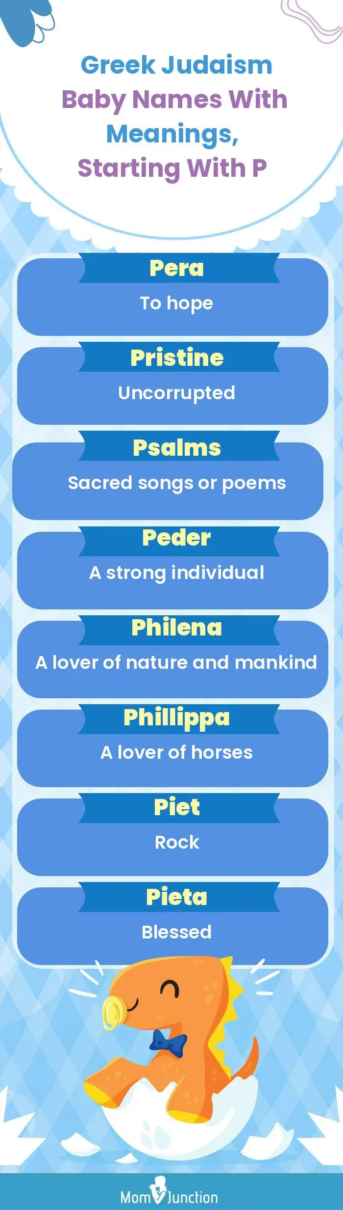  Greek Judaism Baby Names with Meanings, Starting With P(infographic)