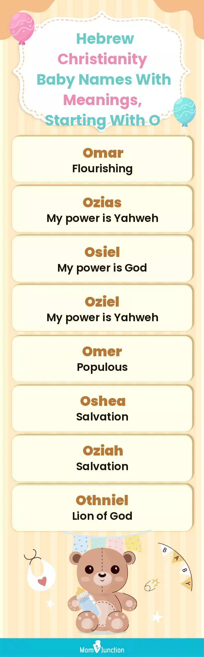  Hebrew Christianity Baby Names with Meanings, Starting With O(infographic)