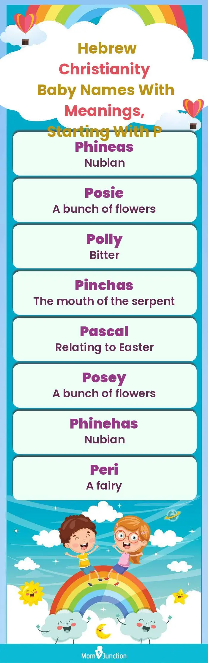  Hebrew Christianity Baby Names with Meanings, Starting With P(infographic)