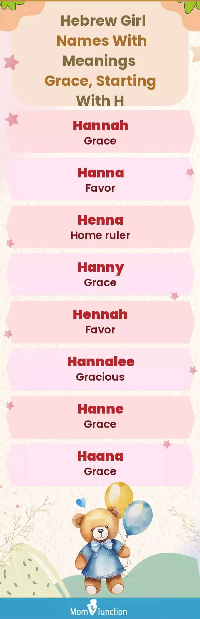  Hebrew Girl Names with Meanings Grace, Starting With H(infographic)