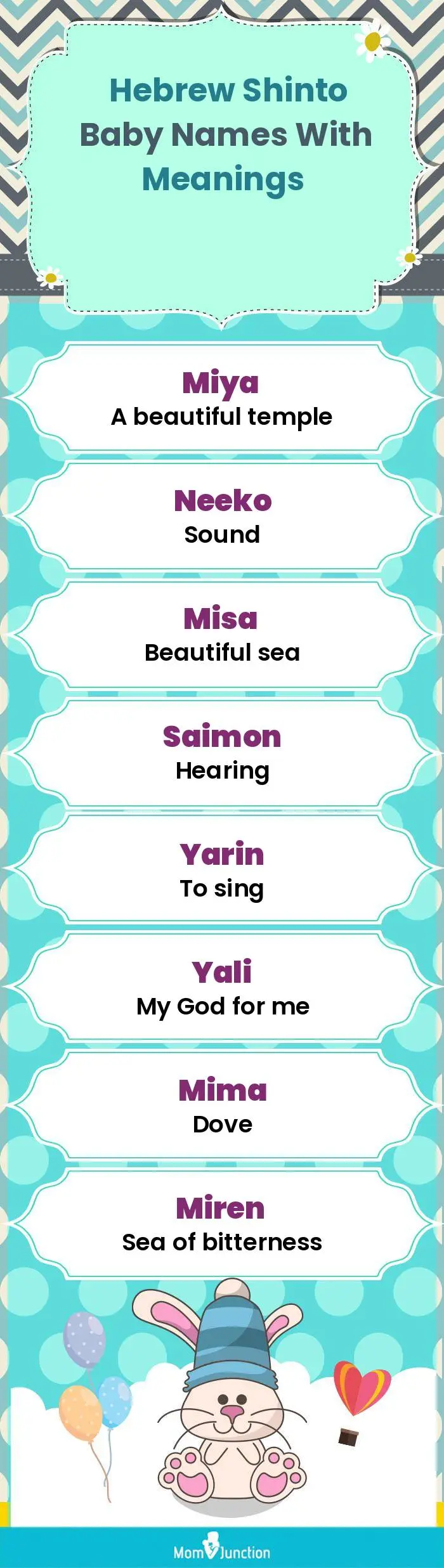  Hebrew Shinto Baby Names with Meanings(infographic)