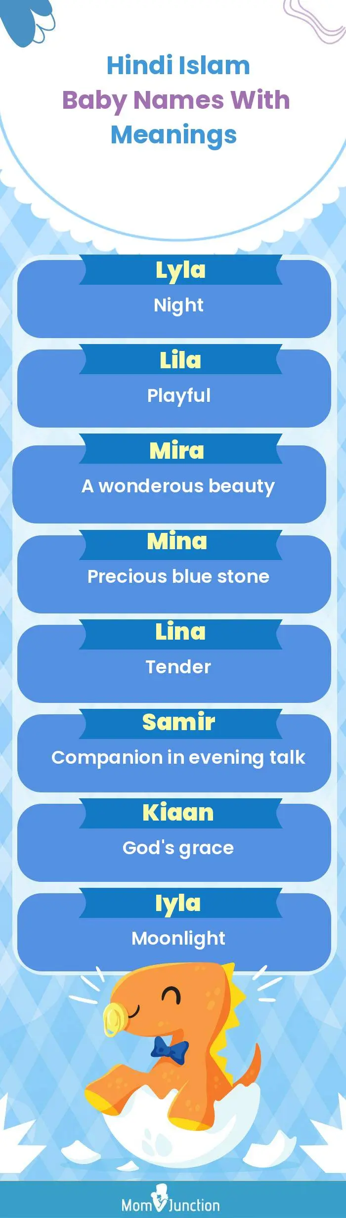  Hindi Islam Baby Names with Meanings(infographic)