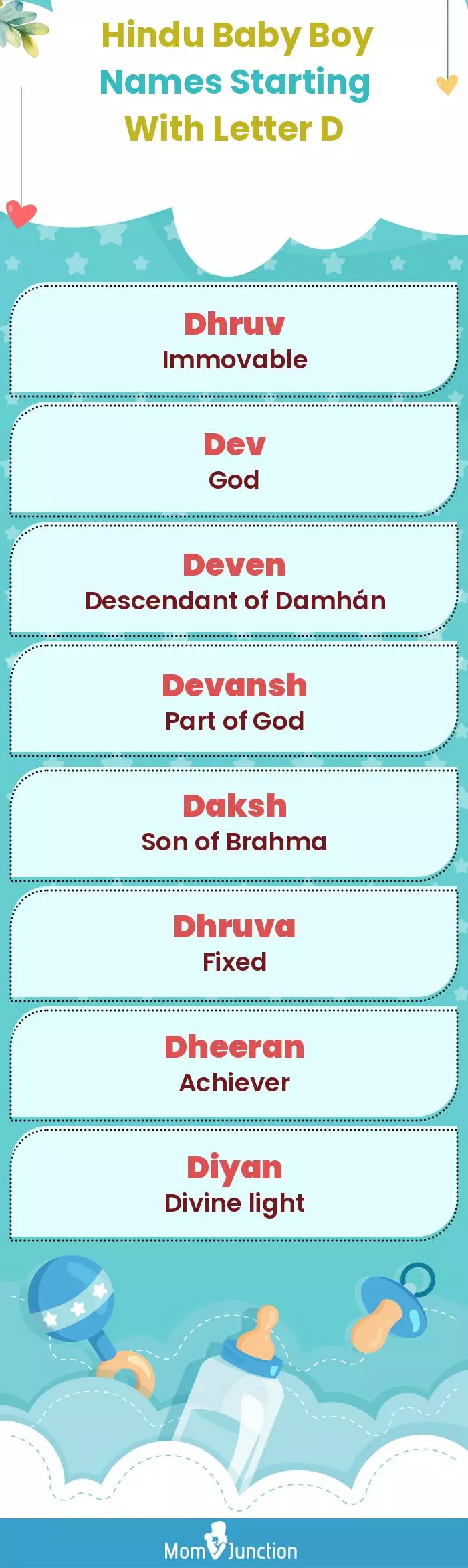  Hindu Baby Boy Names Starting With Letter D(infographic)