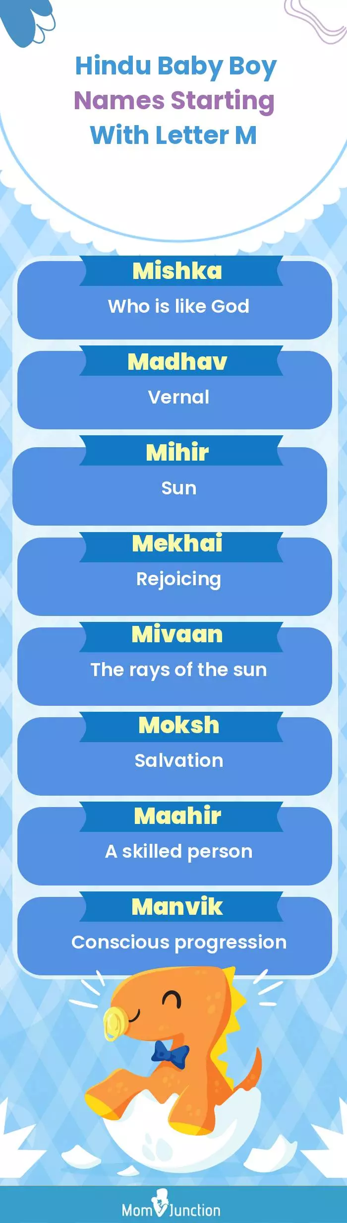  Hindu Baby Boy Names Starting With Letter M(infographic)