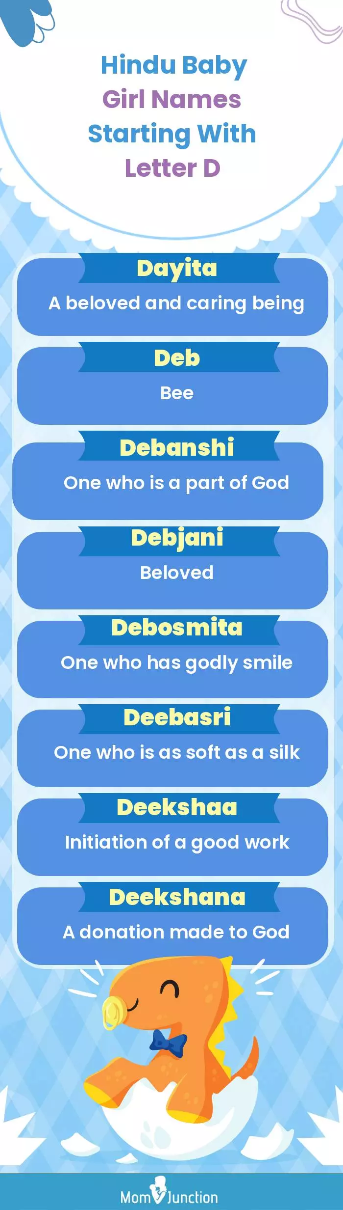  Hindu Baby Girl Names Starting With Letter D(infographic)