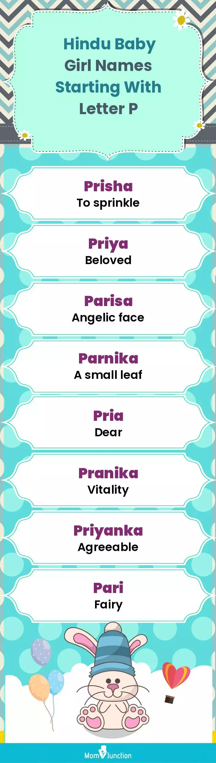  Hindu Baby Girl Names Starting With Letter P(infographic)