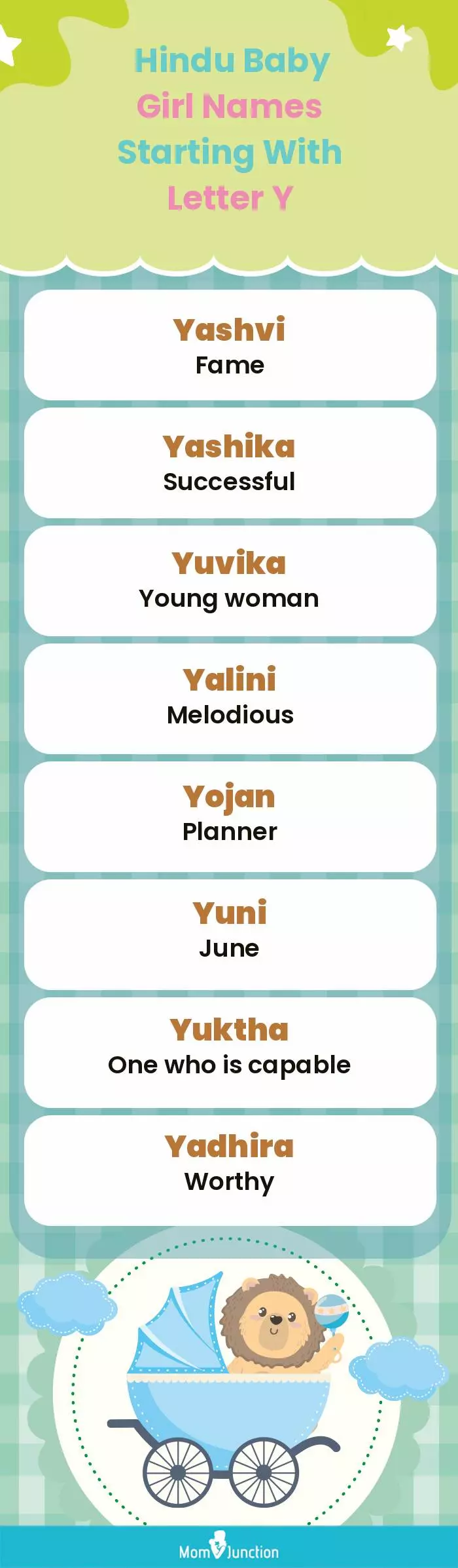  Hindu Baby Girl Names Starting With Letter Y(infographic)