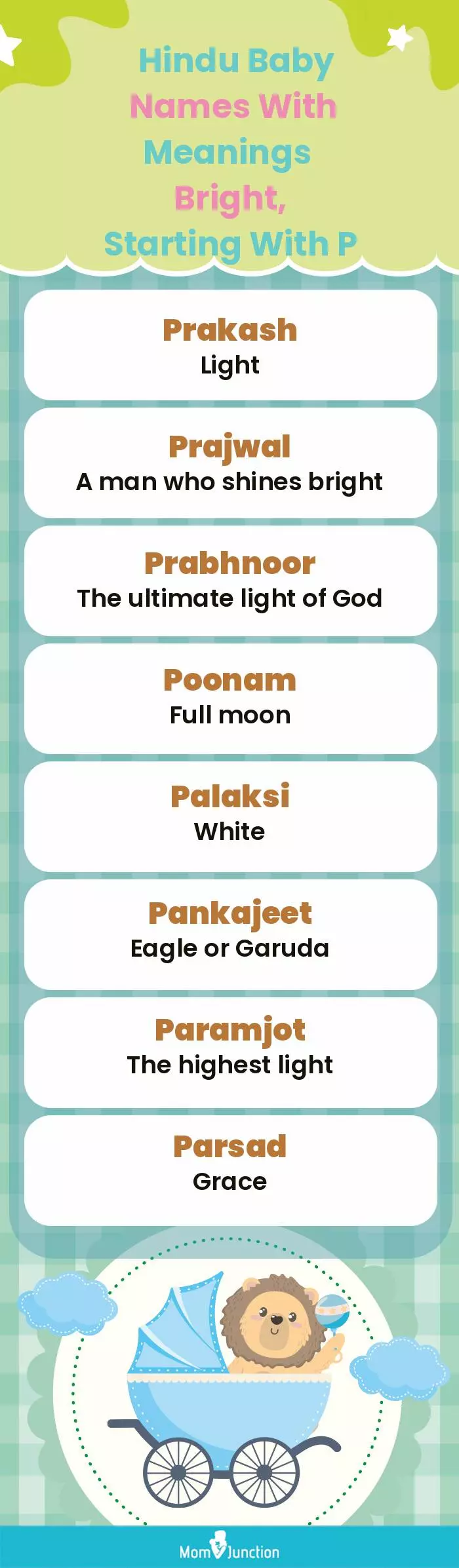  Hindu Baby Names with Meanings Bright, Starting With P(infographic)