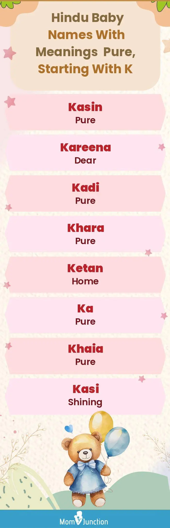  Hindu Baby Names with Meanings Pure, Starting With K(infographic)