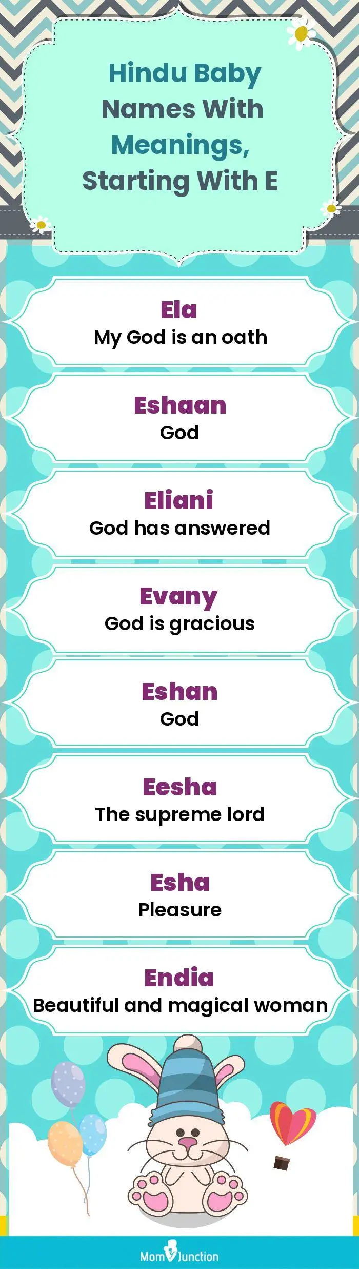  Hindu Baby Names with Meanings, Starting With E(infographic)