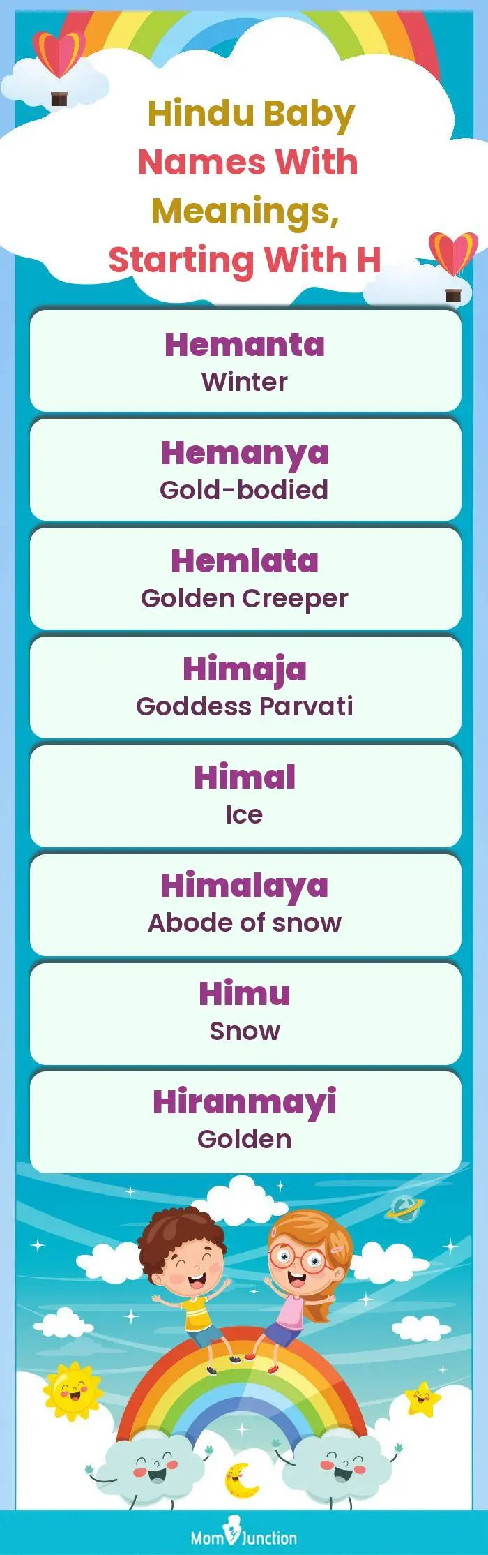  Hindu Baby Names with Meanings, Starting With H(infographic)