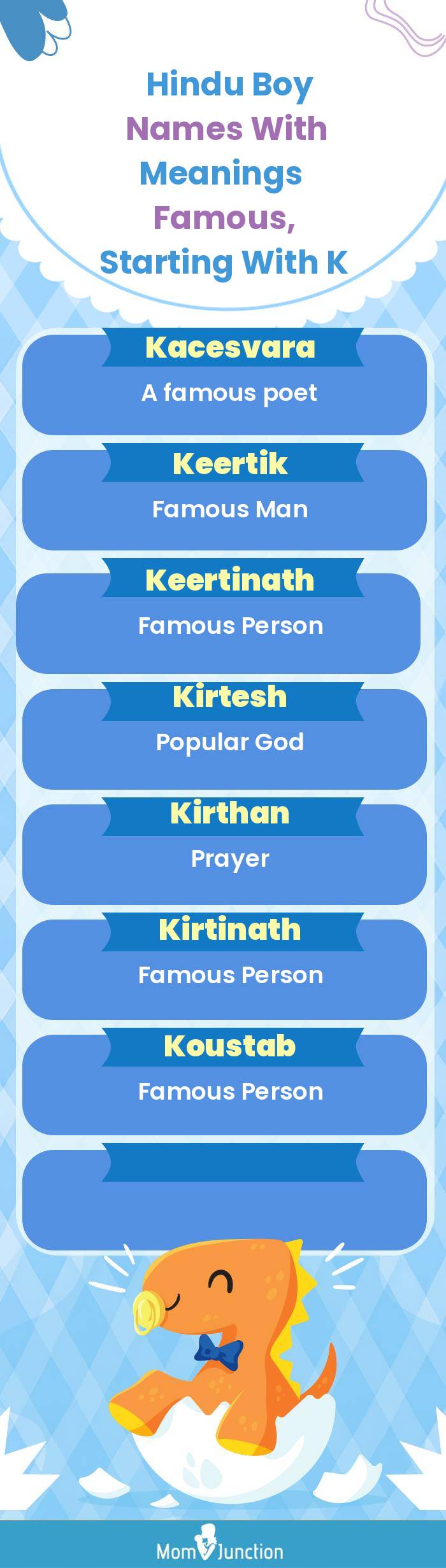  Hindu Boy Names with Meanings Famous, Starting With K(infographic)