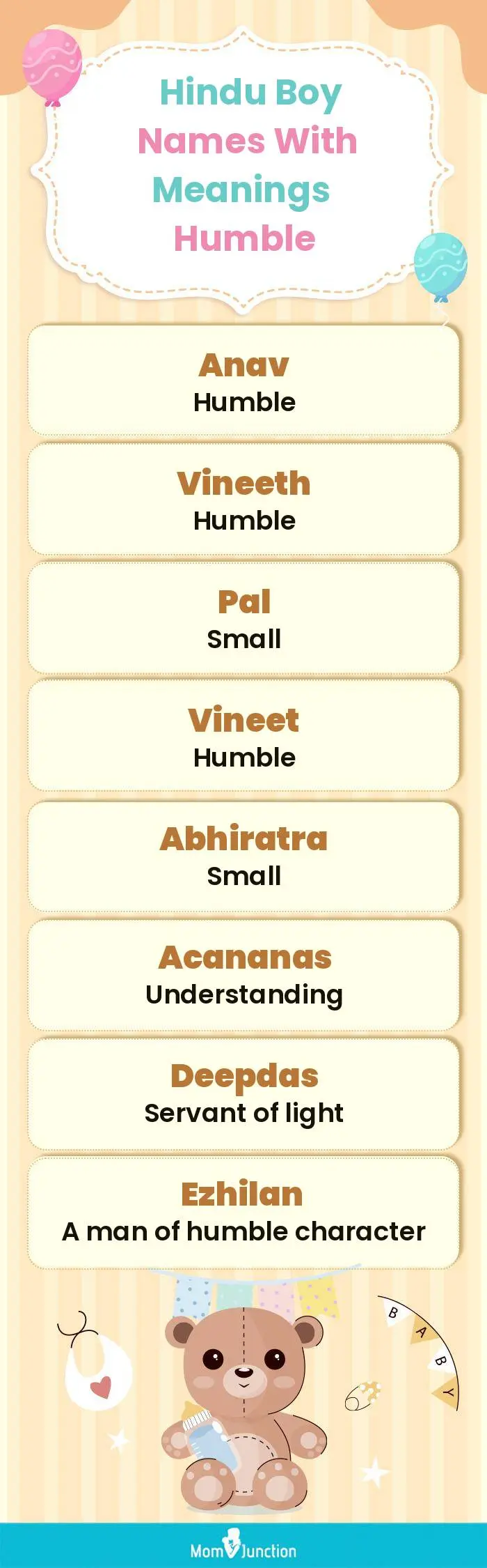  Hindu Boy Names with Meanings Humble(infographic)