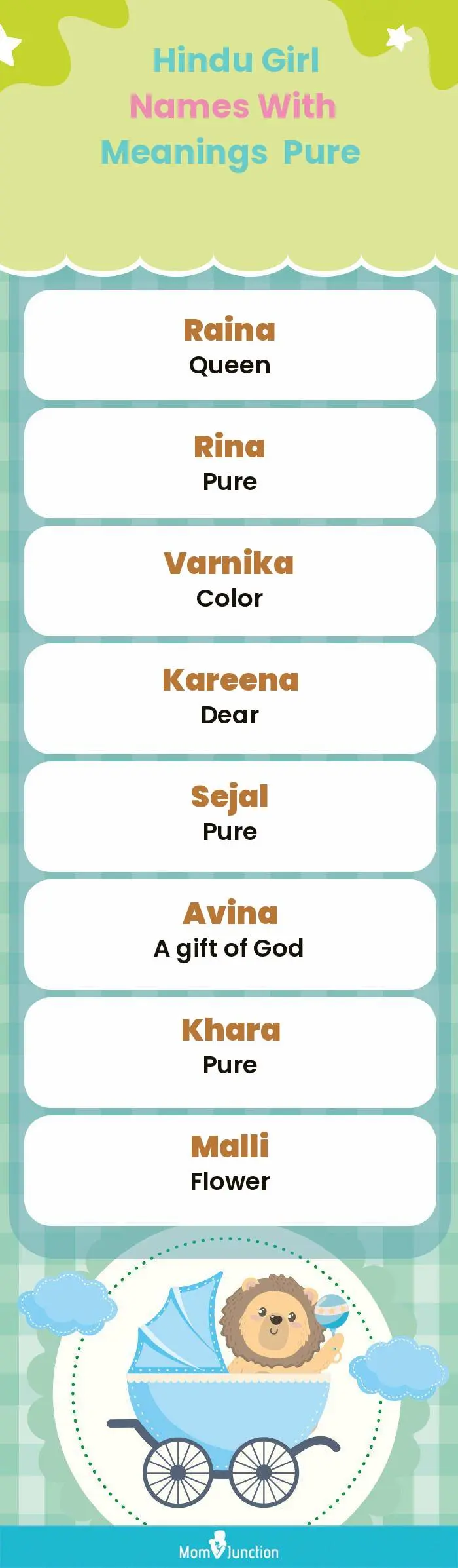  Hindu Girl Names with Meanings Pure(infographic)