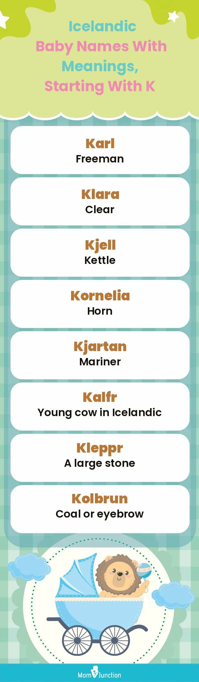  Icelandic Baby Names with Meanings, Starting With K(infographic)