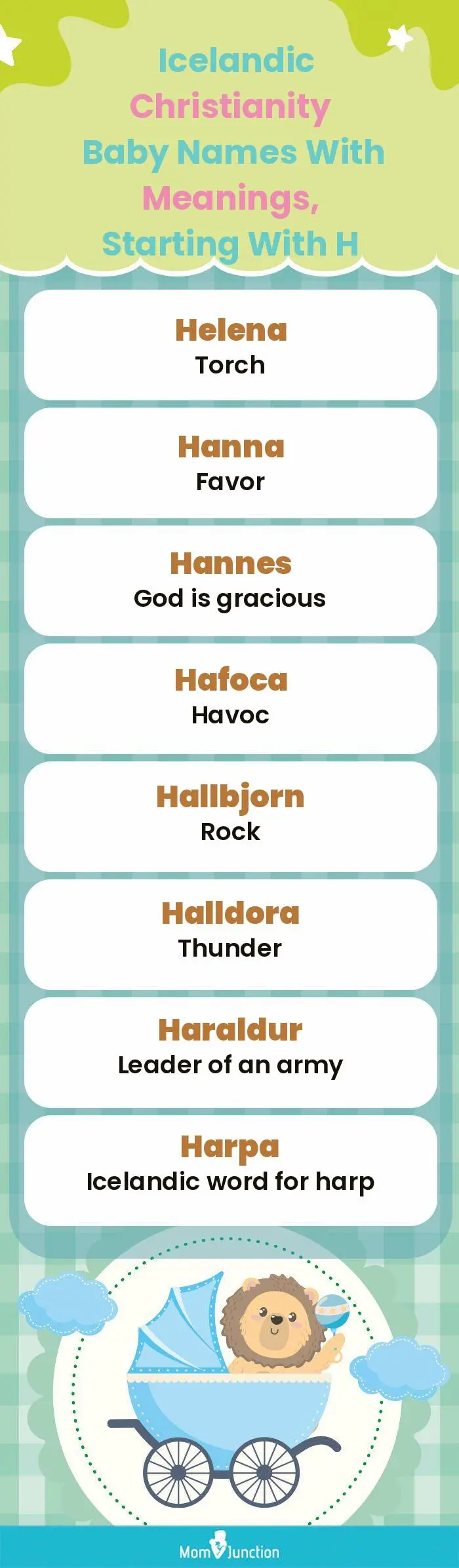  Icelandic Christianity Baby Names with Meanings, Starting With H(infographic)