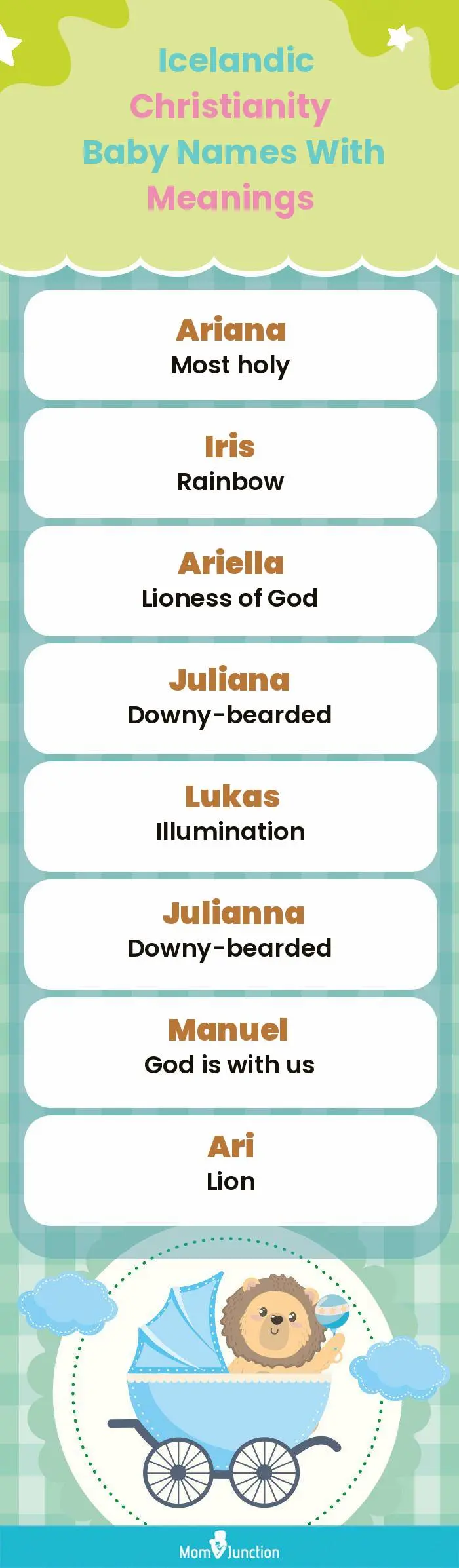  Icelandic Christianity Baby Names with Meanings(infographic)